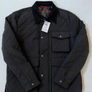 Robert Graham Quilt Jacket Coat Black RGF22R81 Size M NWT $398📦